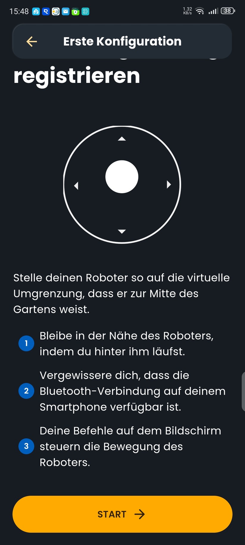  "Begrenzung registrieren"