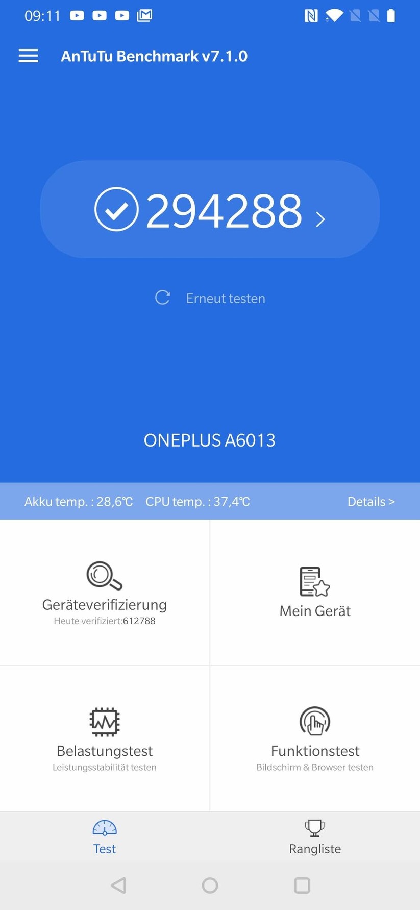 Antutu-Ergebnis