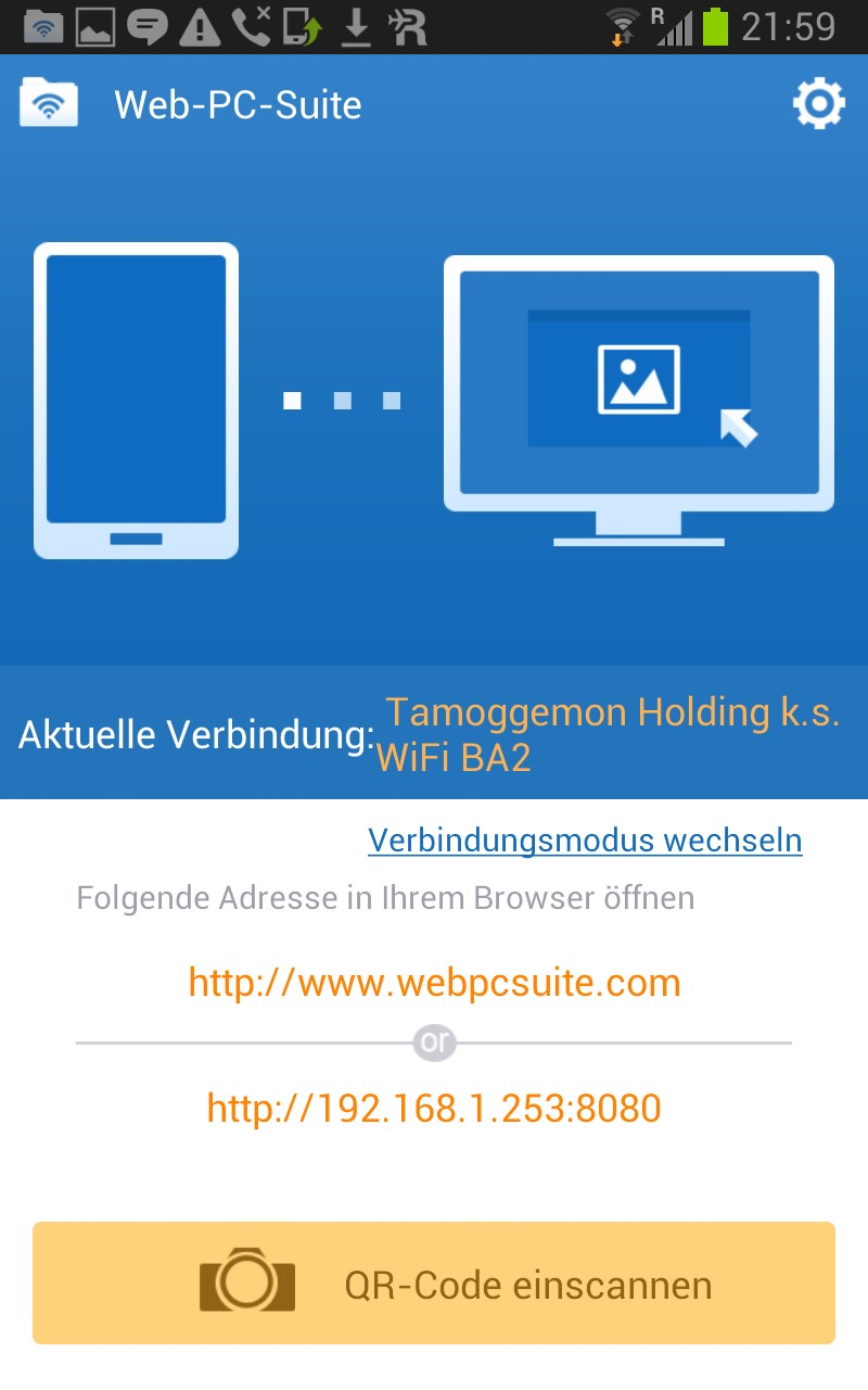 Web PC Suite für Android