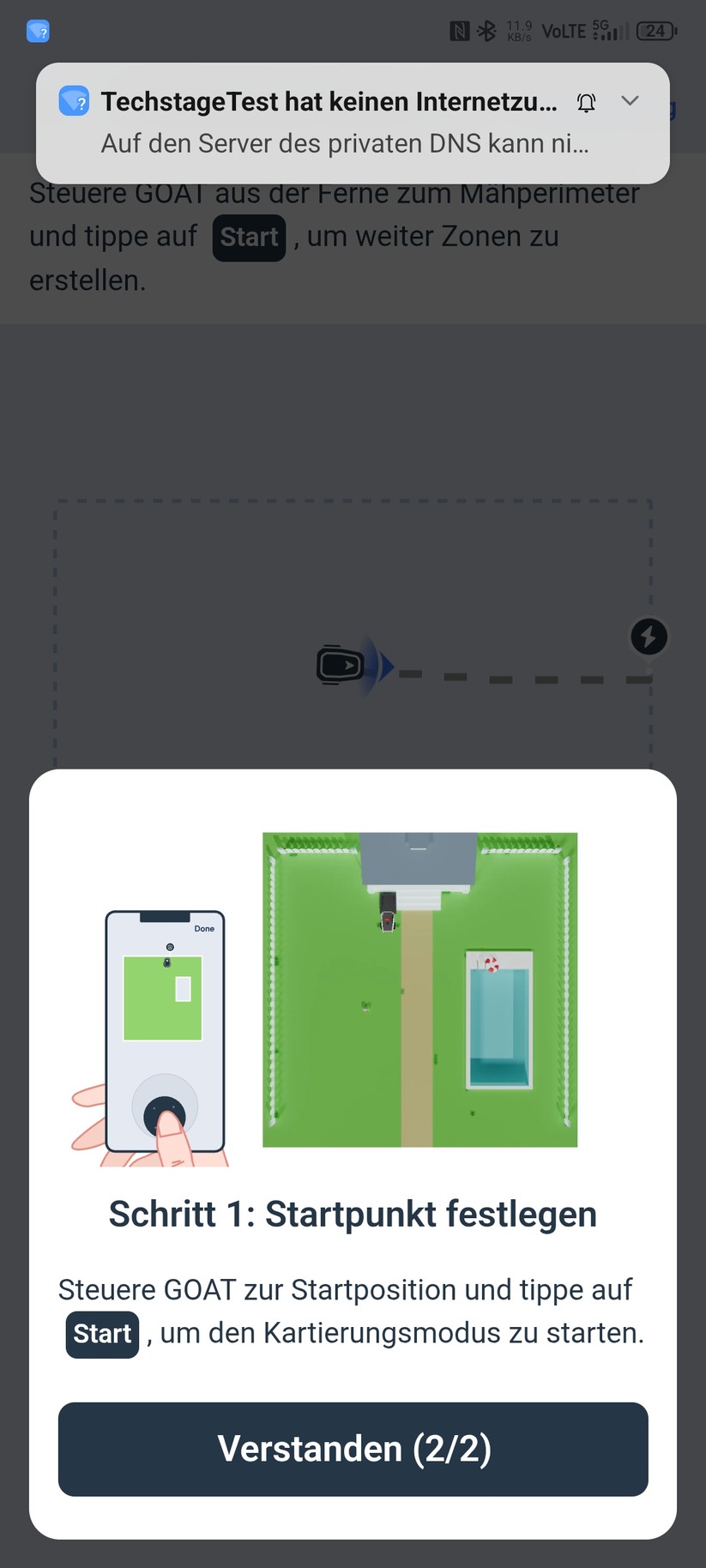 Ecovacs-App: Kartierung