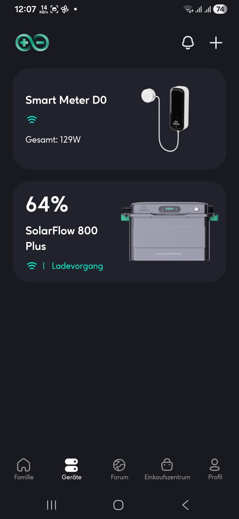 Die Zendure-App zeigt den Energiefluss zwischen PV, Akku, Haushalt und Netz sowie die Leistungen der beiden MPPT-Eingänge. Die grundlegende Bedienlogik ist nachvollziehbar, die wichtigsten Einstellungen sind sinnvoll gruppiert und schnell erreichbar.