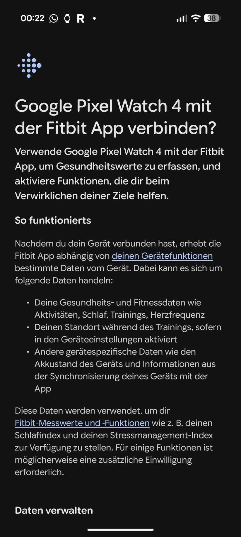 Google Pixel Watch 4 – App