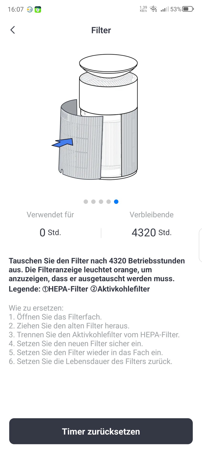 Switchbot Luftreiniger F6: App