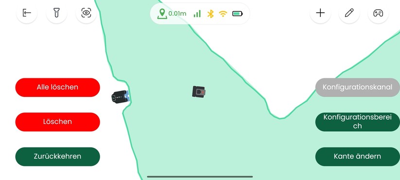  In der App gibt es zum Marktstart alle wichtigen Grundfunktionen, darunter auch das Bearbeiten von Grenzbereichen der Rasenflächen. Das ist mehr, als manche Konkurrenten selbst zwei Jahre nachdem erste drahtlose Mähroboter für Endverbraucher auf den Markt kamen, bieten.