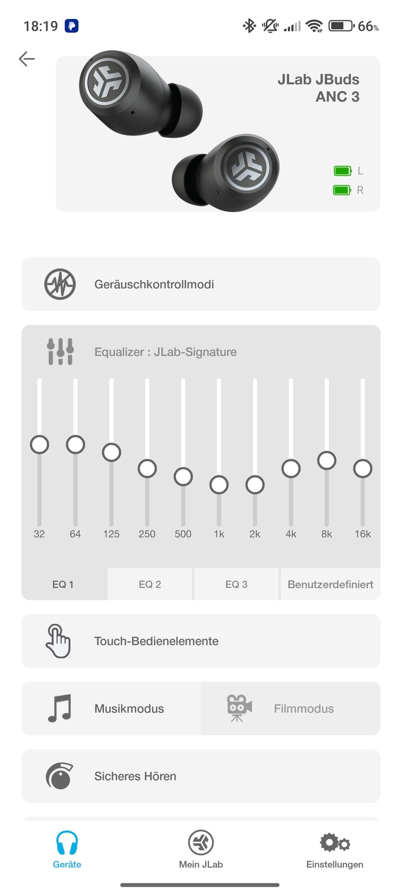 JLab JBuds ANC 3 Screenshot