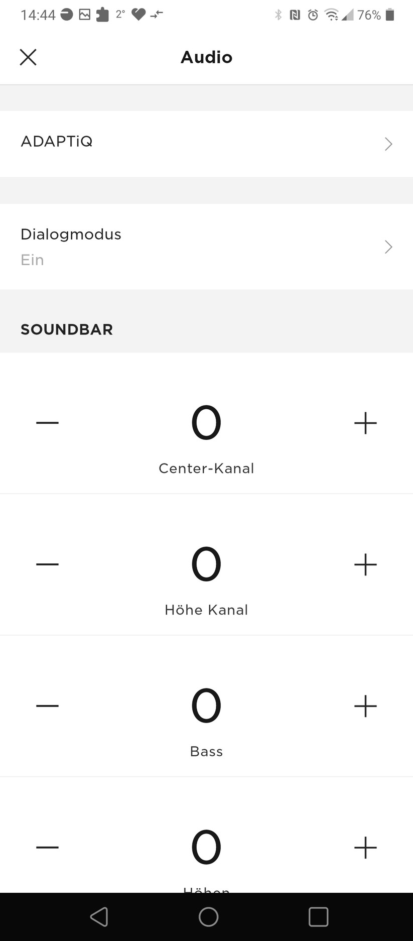 Bose Music App für die Bose Smart Soundbar 900 für Konfiguration und Streaming