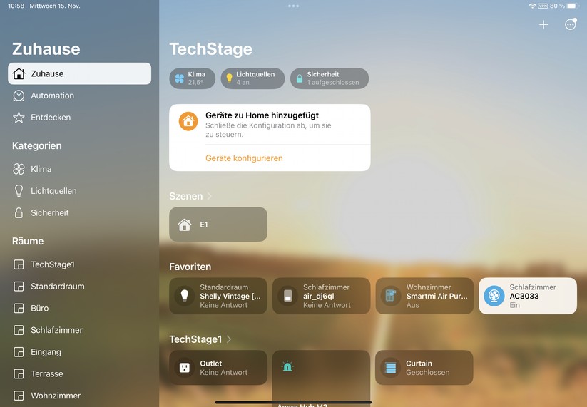 PTZ-Überwachungskamera Aqara E1: Inbetriebnahme, Homekit, Bedienung, Aufnahmen