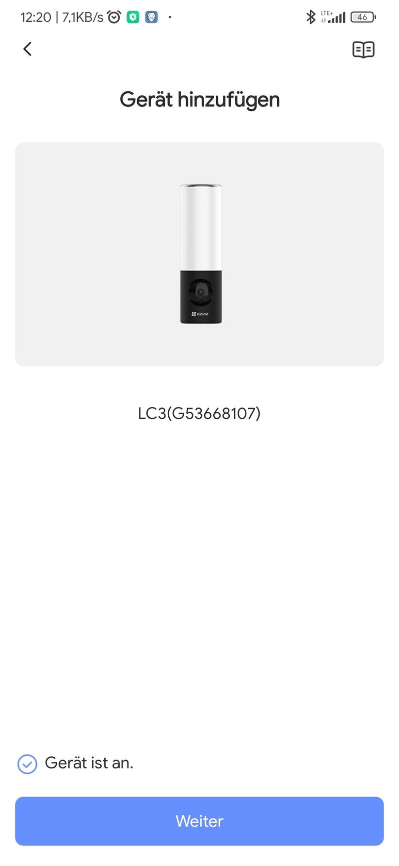 Ezviz LC3: App-Screenshots