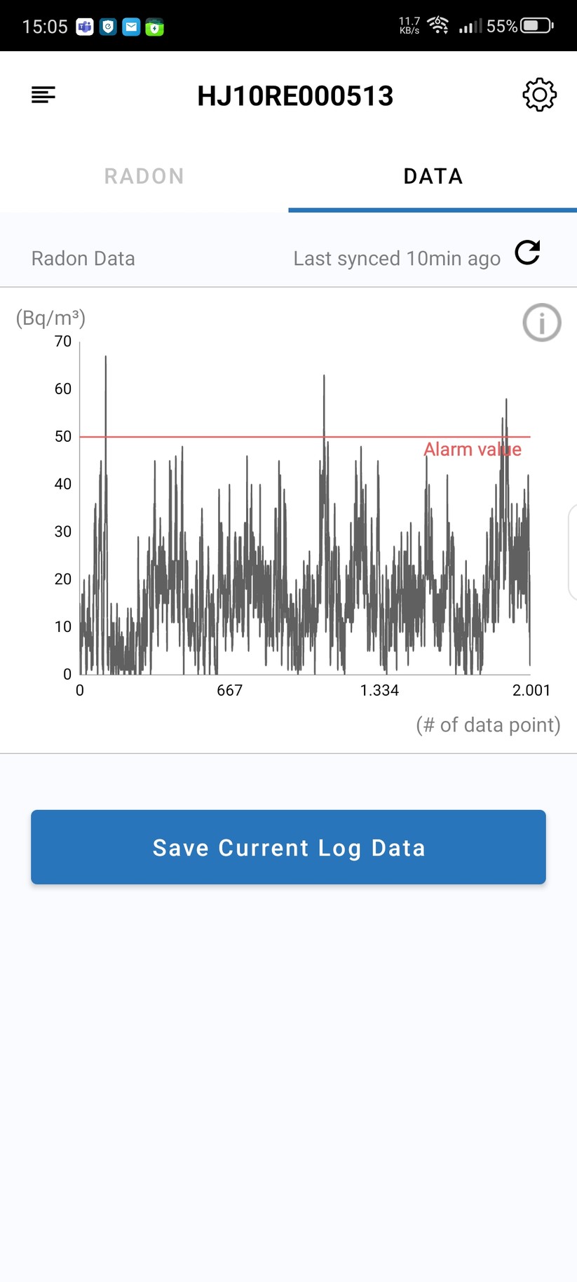 Radon Eye RD200: App