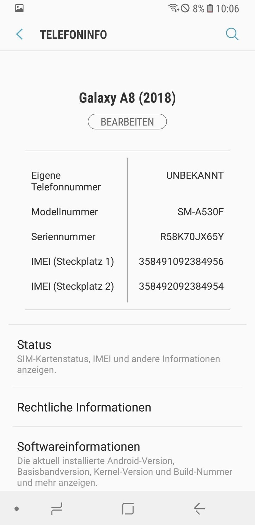 Informationen zum Smartphone