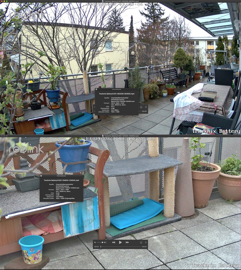 Reolink Trackmix Akku: Erst bei separater Darstellung gelingt die Aufnahme mit voller Auflösung.