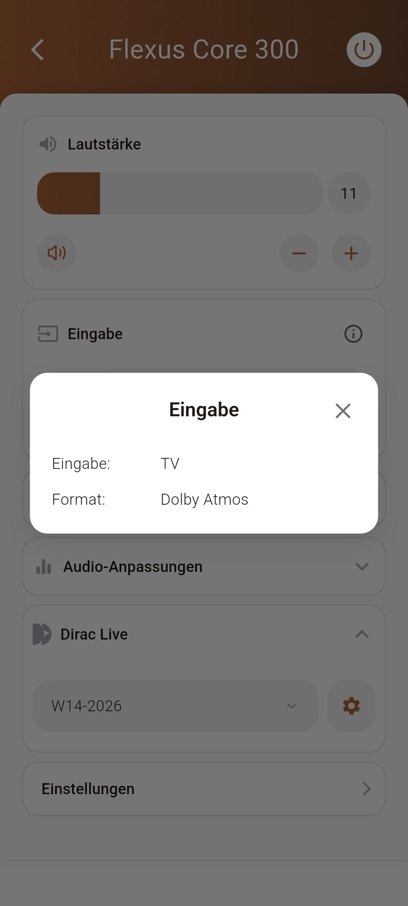 Die Bedienung sowie die Dirac Live-Einmessung erfolgen mit der App Klipsch Connect Plus.
