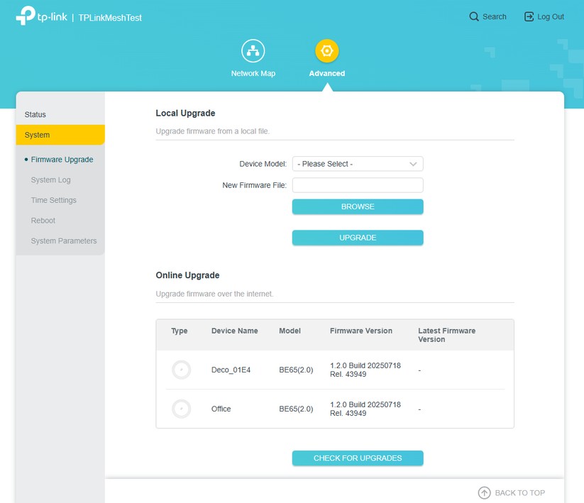 TP-Link Deco BE65 – App & Weboberfläche