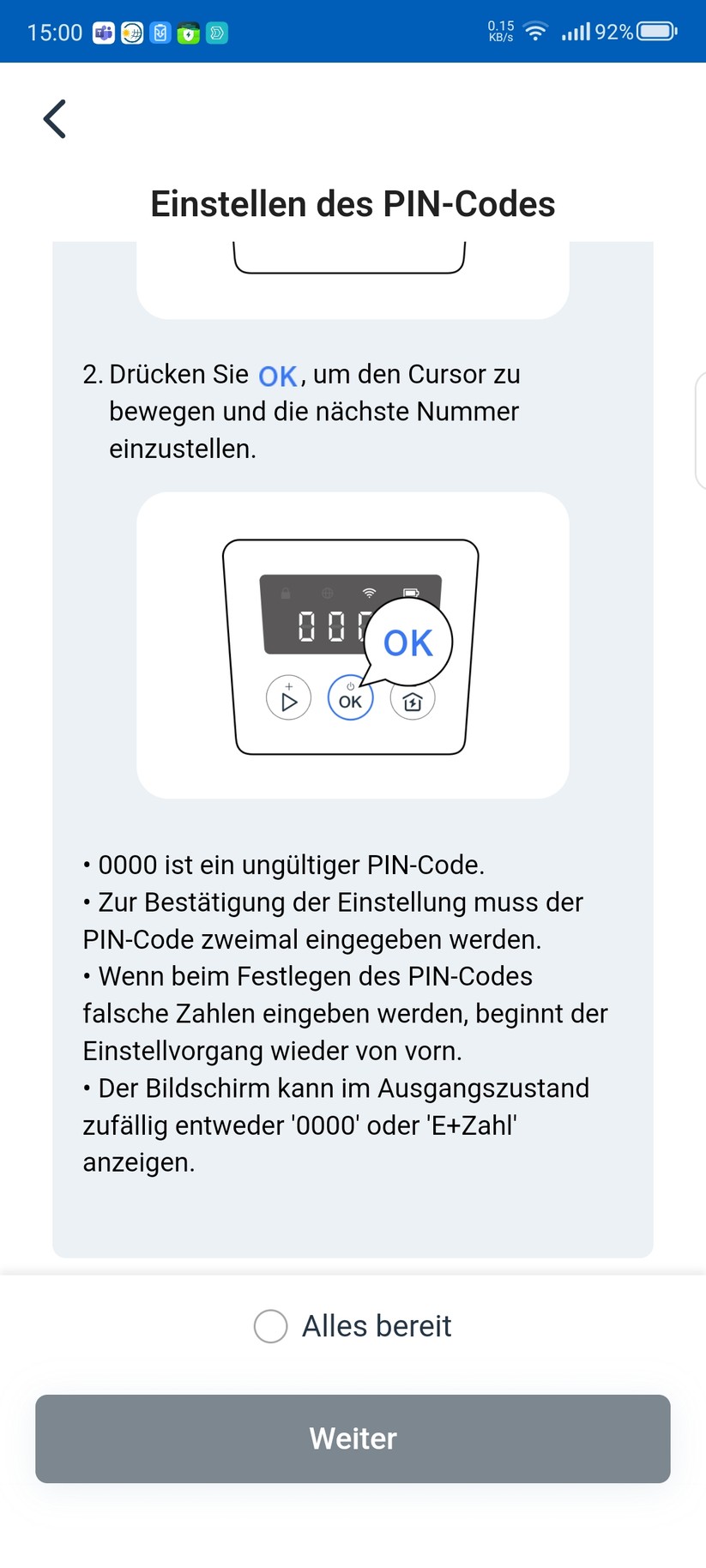  Inbetriebnahme