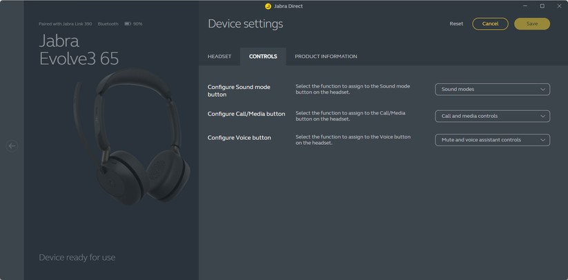 Jabra Evolve 3 65 - Bilder App