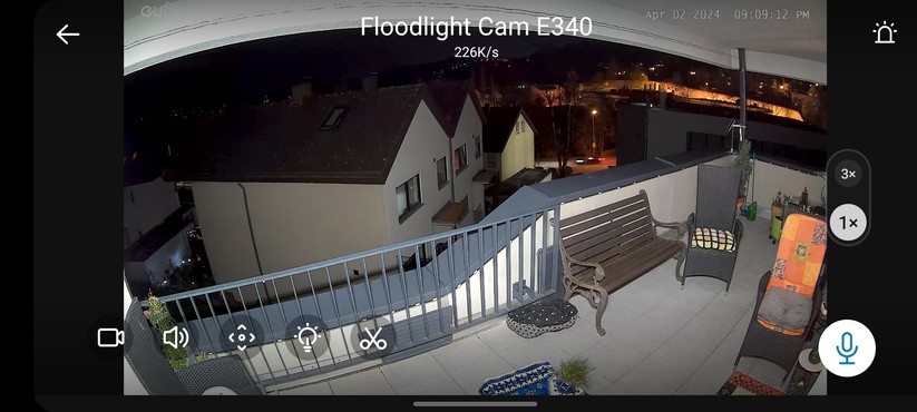 Eufy Floodlight Cam E340: Aufnahmen