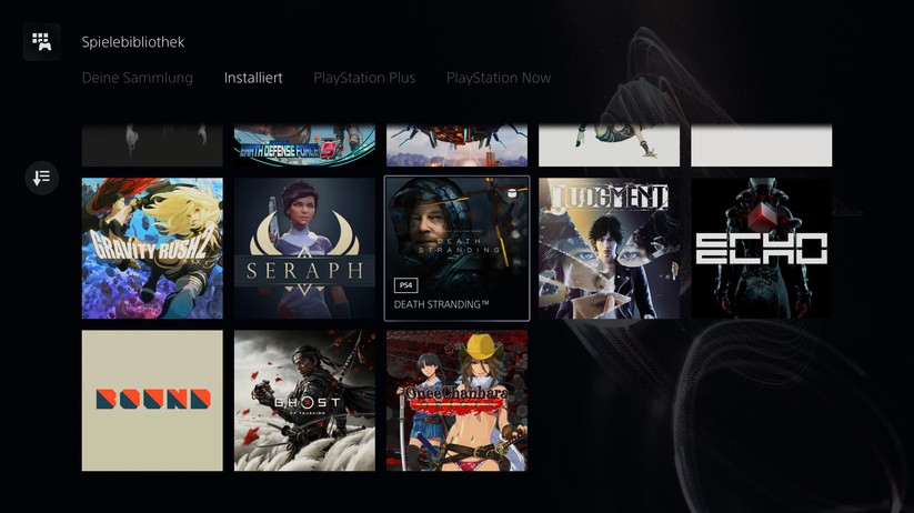 Playstation 5 - Benutzeroberfläche