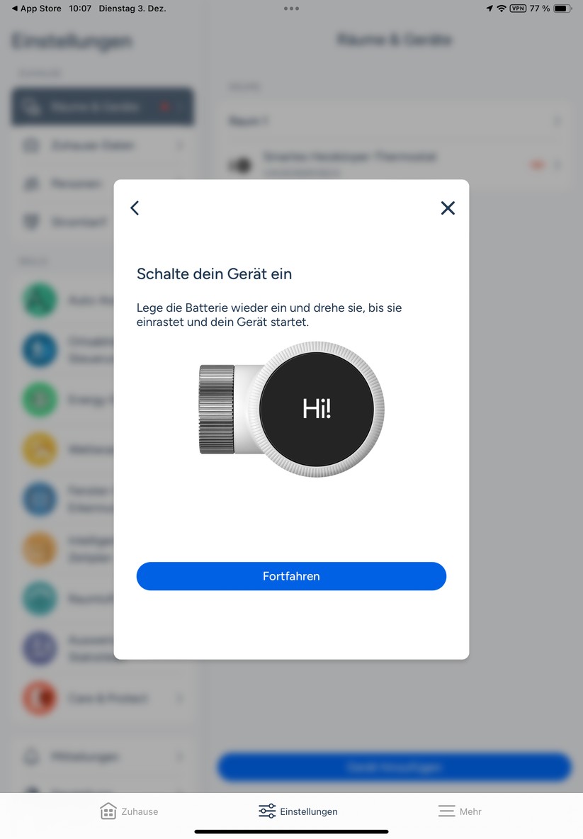 Die Tado-App sieht nicht nur schön aus, sondern bietet auch Verlaufsgrafiken für Temperatur und Heizperiode. Außerdem lässt sie sich einfach bedienen. Heizpläne sind im Handumdrehen erstellt.