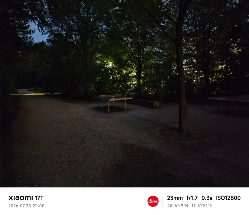 Xiaomi 17T: Hauptkamera bei Nacht