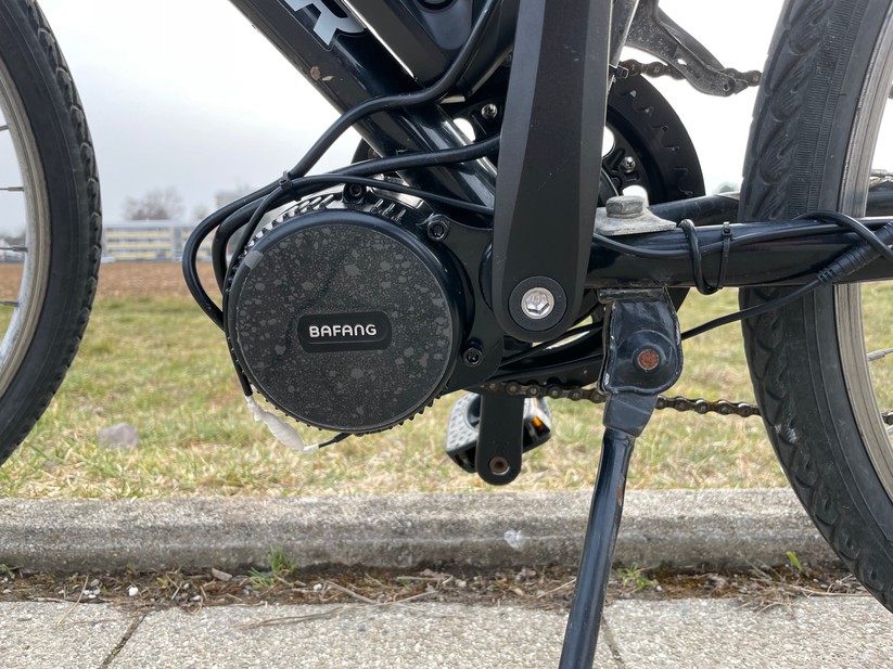 Der Motor des Bafang-Sets sitzt im Tretlager.