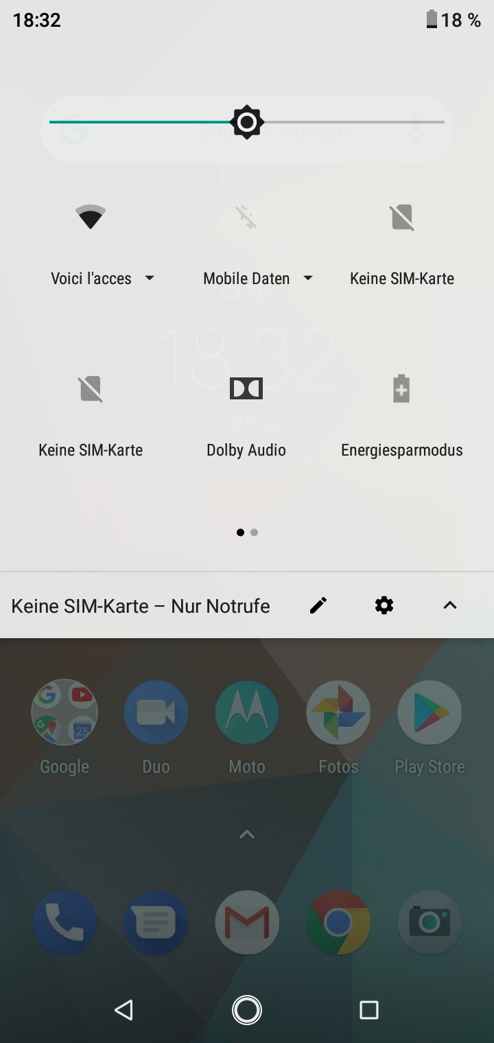 Kurzeinstellungen