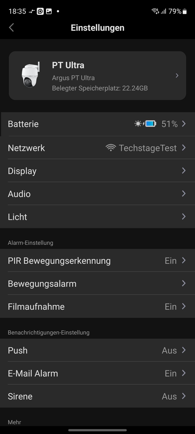 Reolink Argus PT Ultra: Einrichtung und Einstellungen mit mobiler App