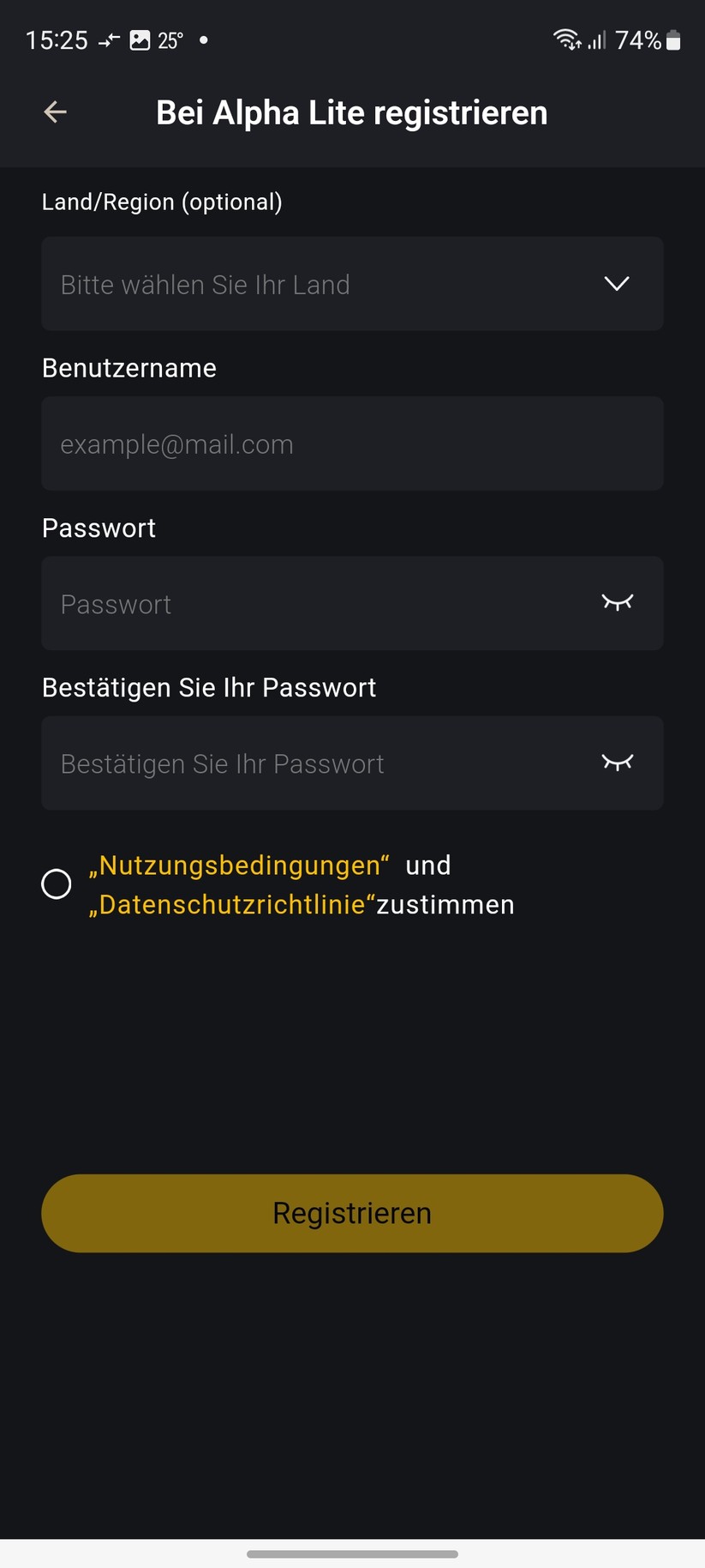  Inbetriebnahme mit App Alpha Lite