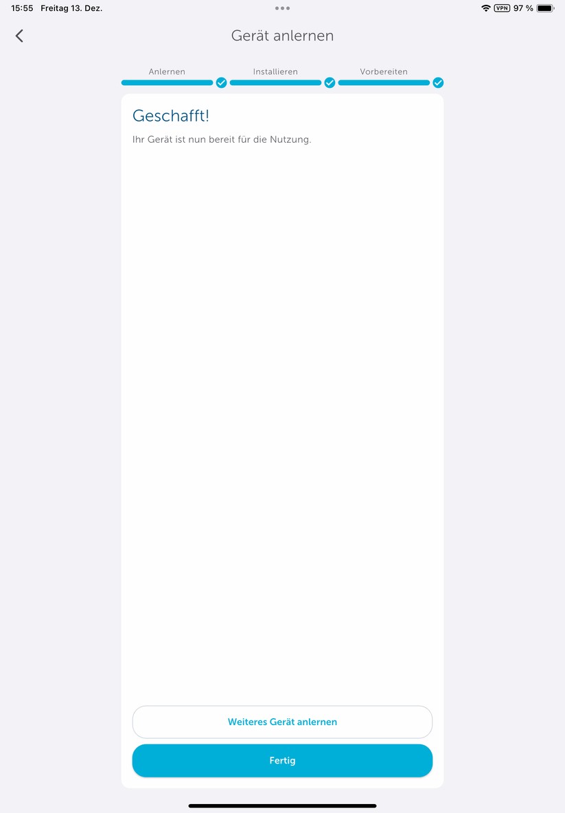  Anlernen des Thermostats