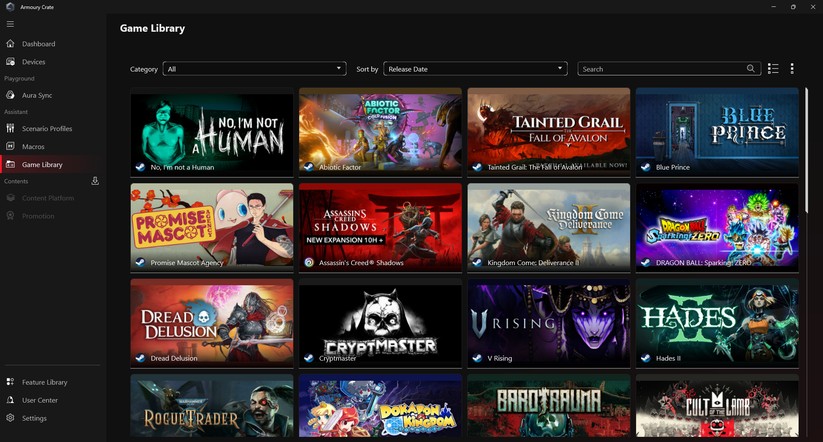 Asus ROG Keris II Ace - Bilder App 