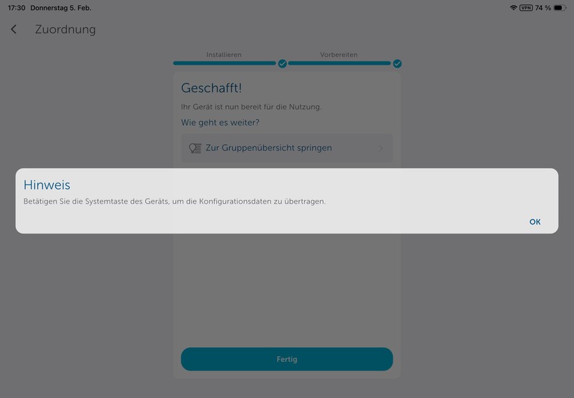 Die Homematic-IP-App ist auch für Tablets optimiert.