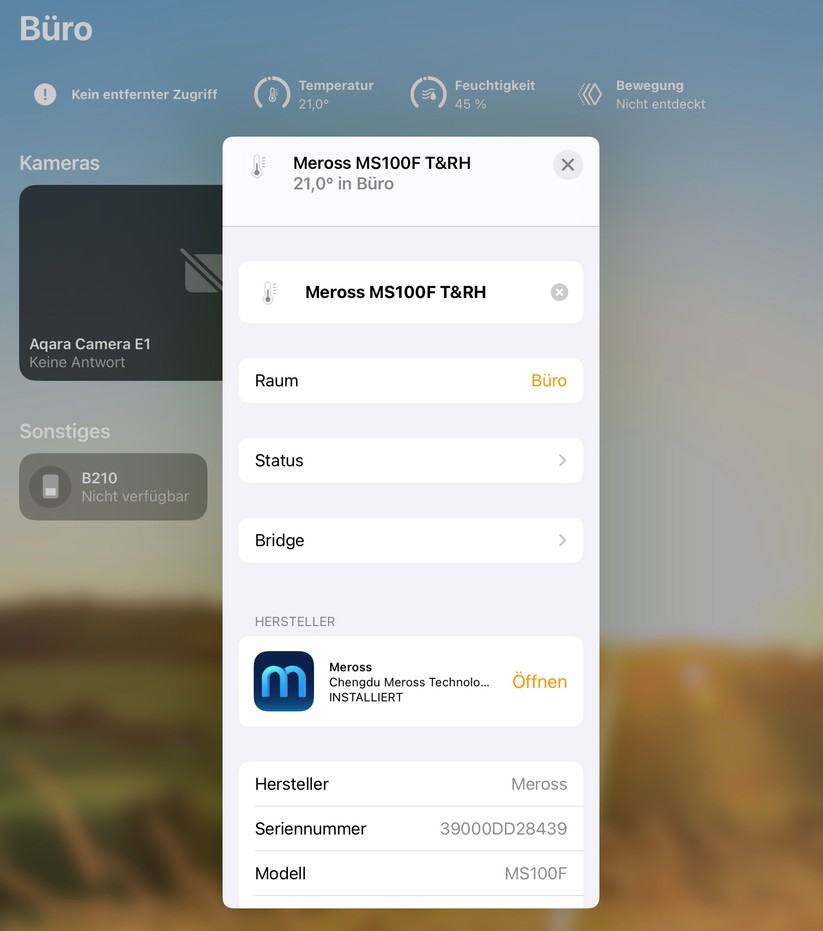 Der Meross-Sensor MS100F für Temperatur und Luftfeuchte steht für Automatisierungen in der Meross-App in Kombination mit anderen Produkten des Herstellers zur Verfügung, etwa Luftbefeuchter oder smarte Thermostate. Außerdem können Anwender ihn auch für smarte Szenarien unter Apple Home, Samsung Smartthings und Home Assistant verwenden.