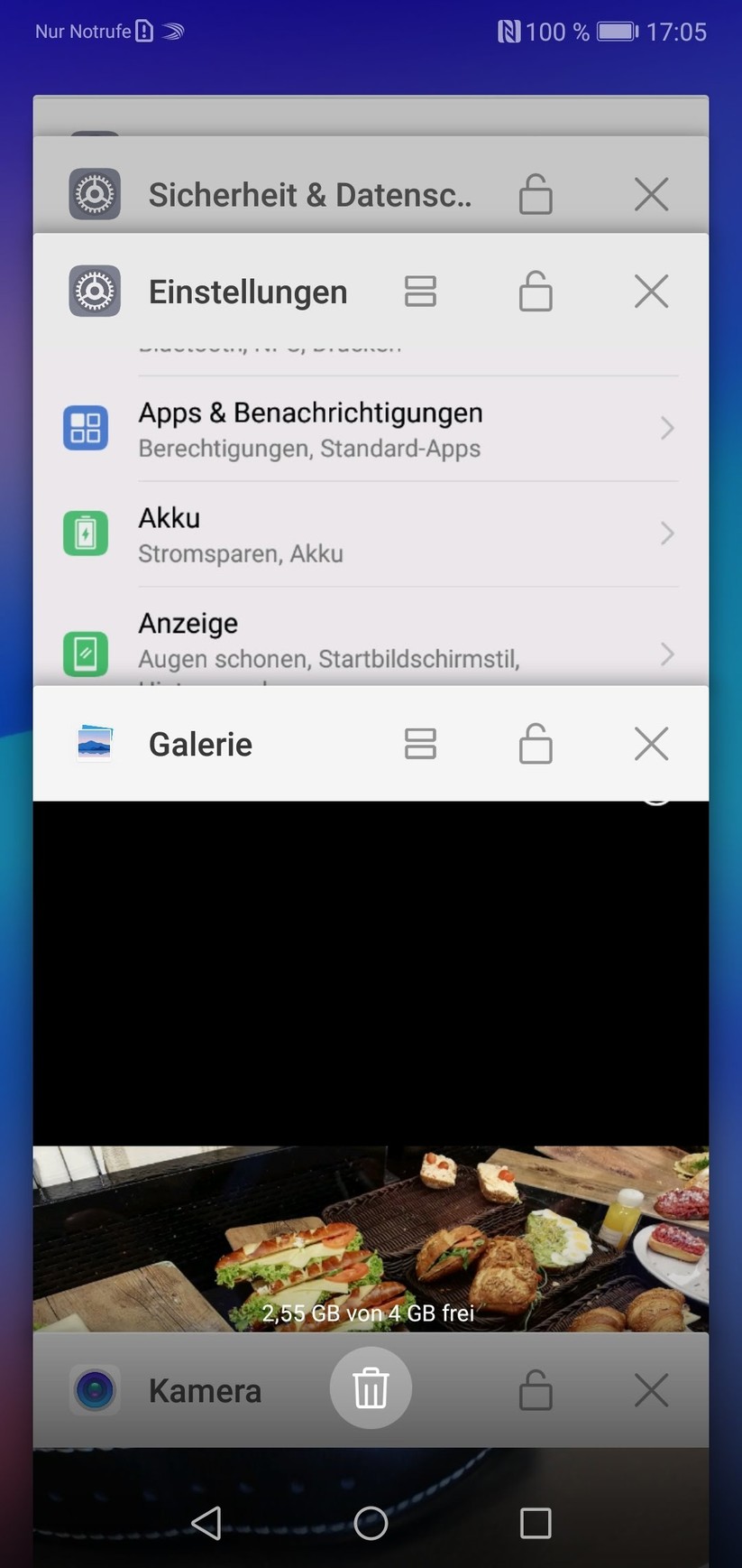 Wechseln zwischen mehreren Apps