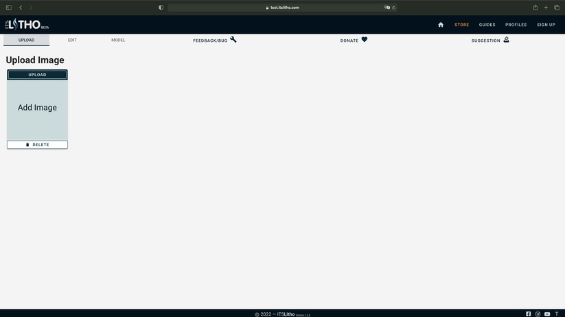 Nun Klicken wir auf Add Image und wählen das gewünschte Bild.