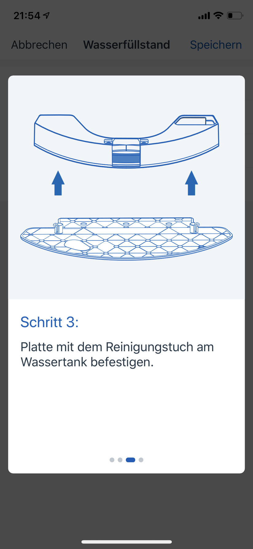 Die Wischfunktion erklärt die App beim ersten Mal ganz genau