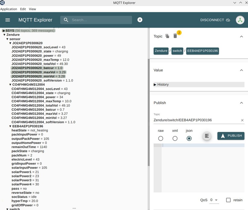 Zendure Solarflow 2400 Pro: Per MQTT in Home Assistant integrieren.