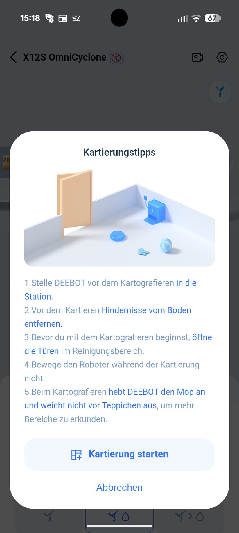 Ecovacs X12S Omnicyclone – App & Einrichtung