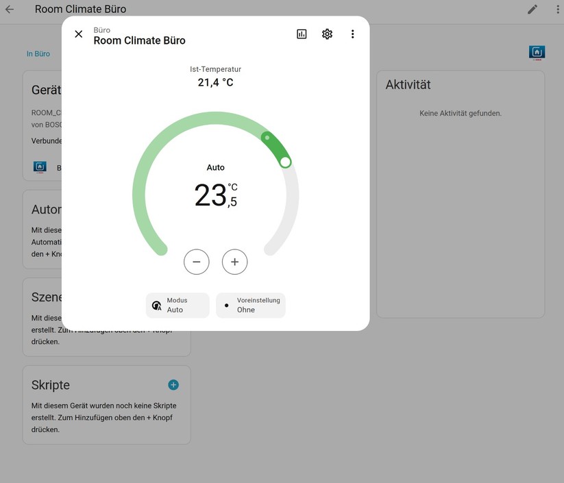 Bosch Raumthermostat II 230V: Integration in Home Assistant bei Betrieb mit Bosch Smart Home Controller II