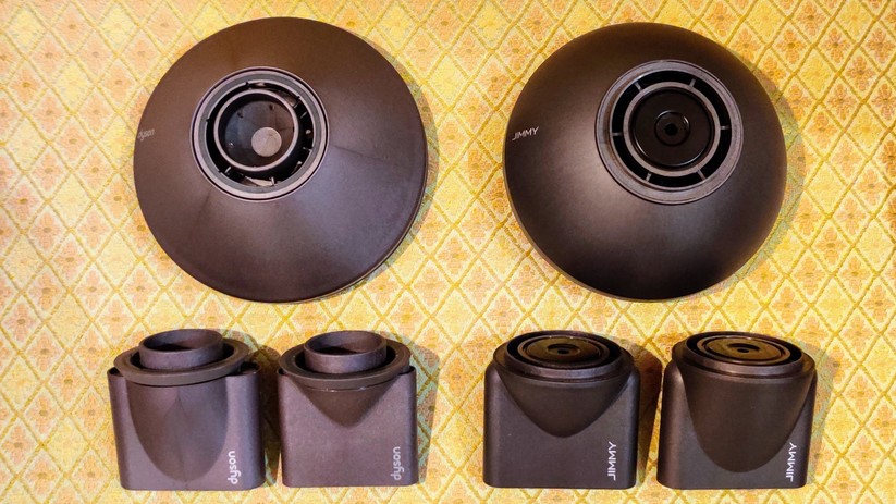 Das Zubehör hält beim Dyson Supersonic und Xiaomi Jimmy F6 magnetisch. 
