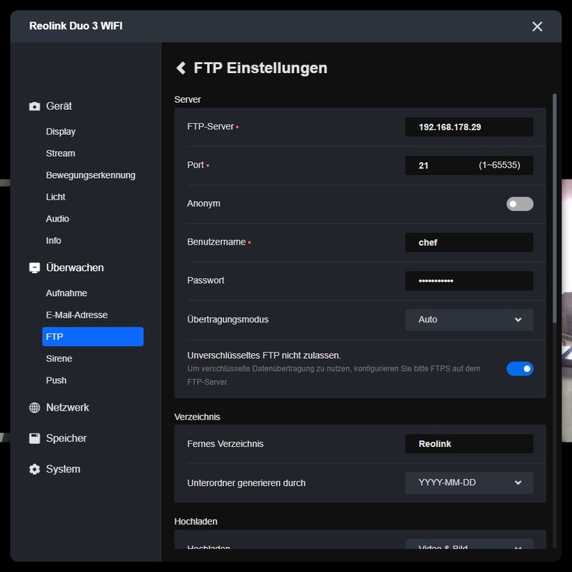 Reolink Duo 3 WiFi: Konfiguration mit Desktop-App