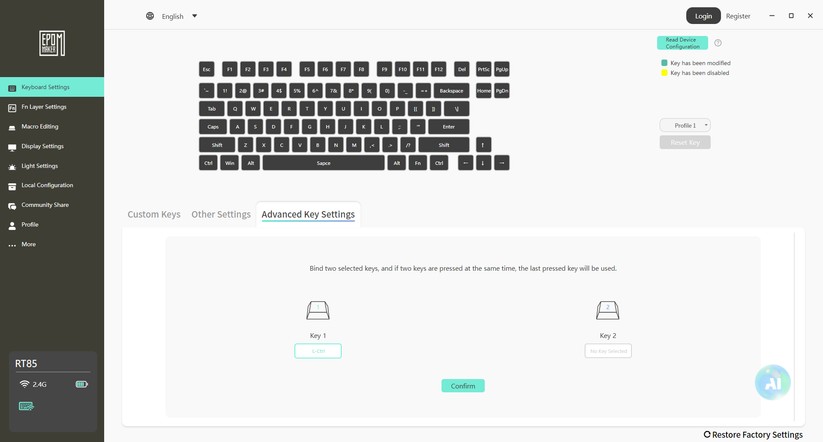 Epomaker RT85 - Bilder App 
