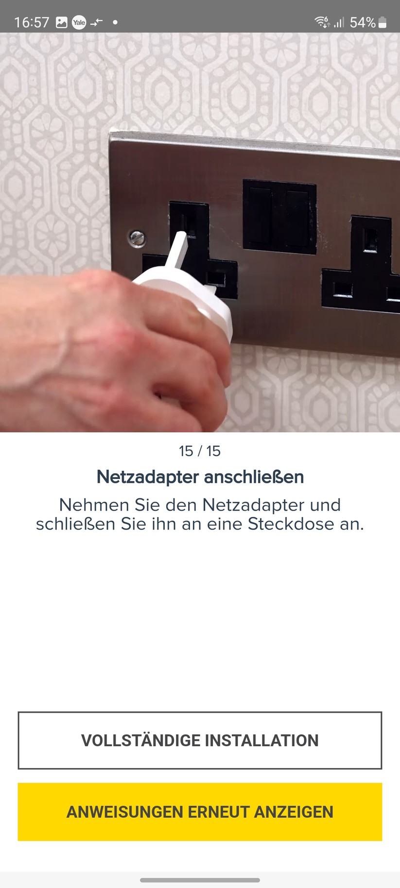 Yale Smart Indoor Camera: Einrichtung
