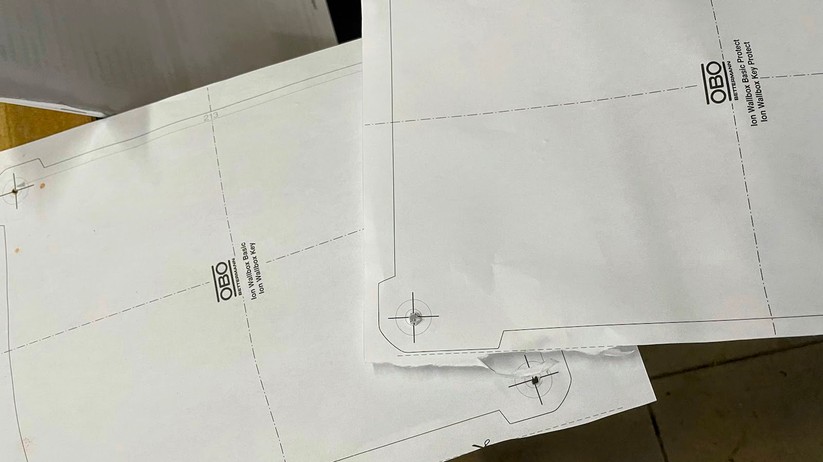 Bohrschablonen für Wallbox Ion Basic