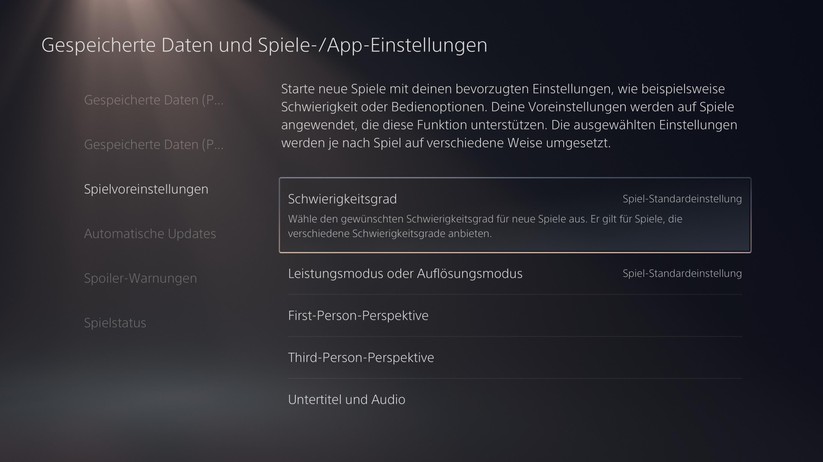 Playstation 5 - Benutzeroberfläche