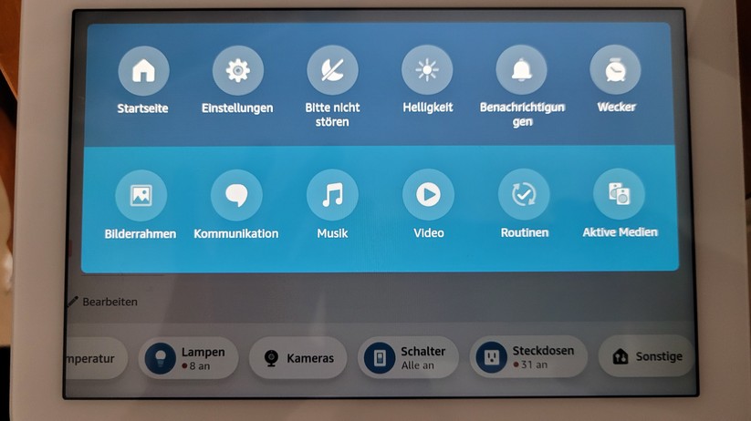 Amazon Echo Hub: Konfiguration und Oberfläche