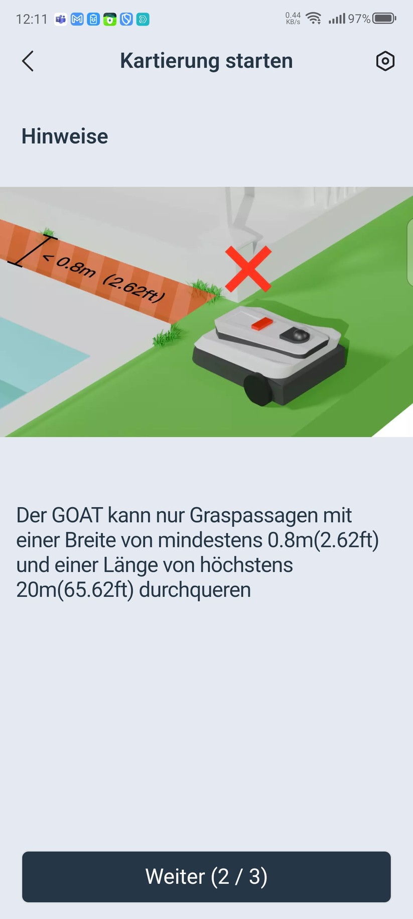  Inbetriebnahme und Kartierung