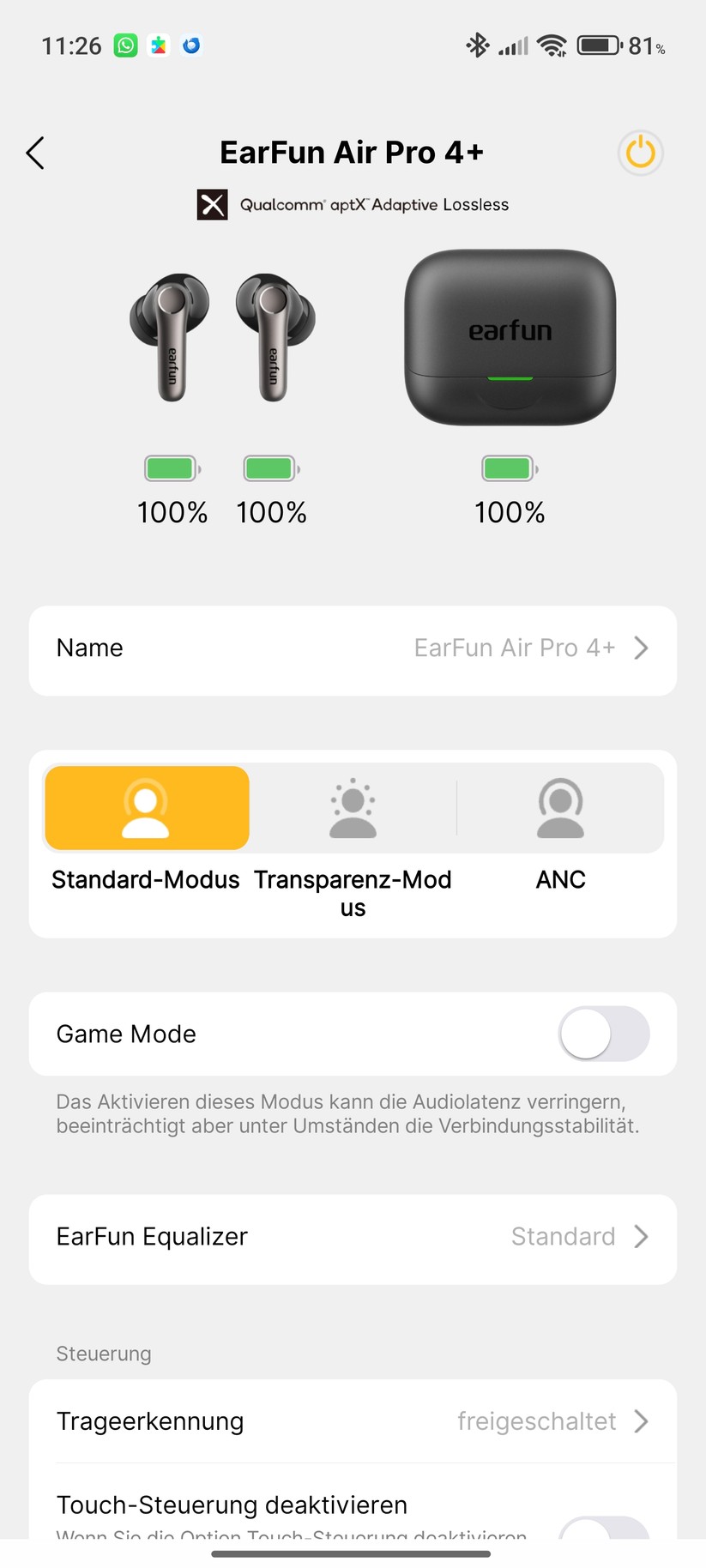 Earfun Air Pro 4+ Screenshot