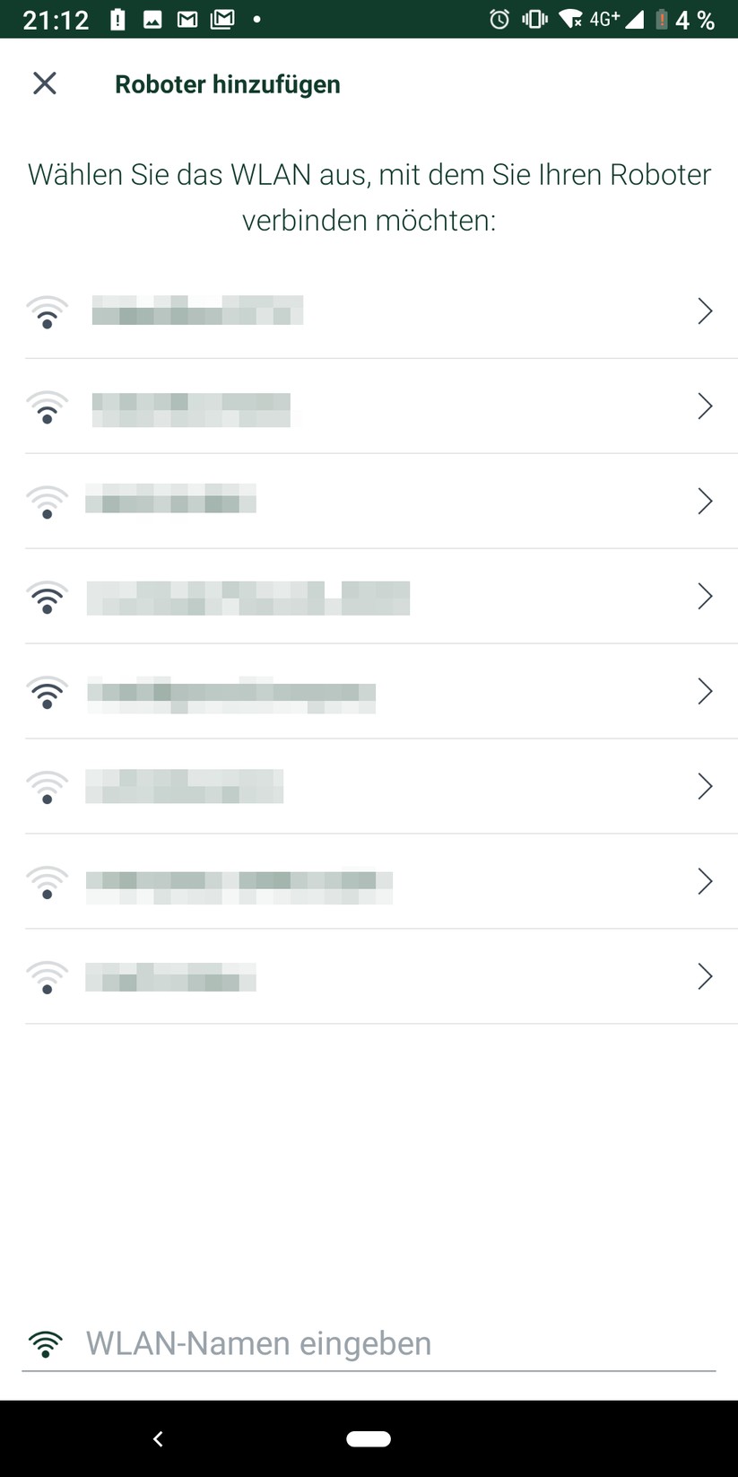 das zu verbindende WLAN auswählen