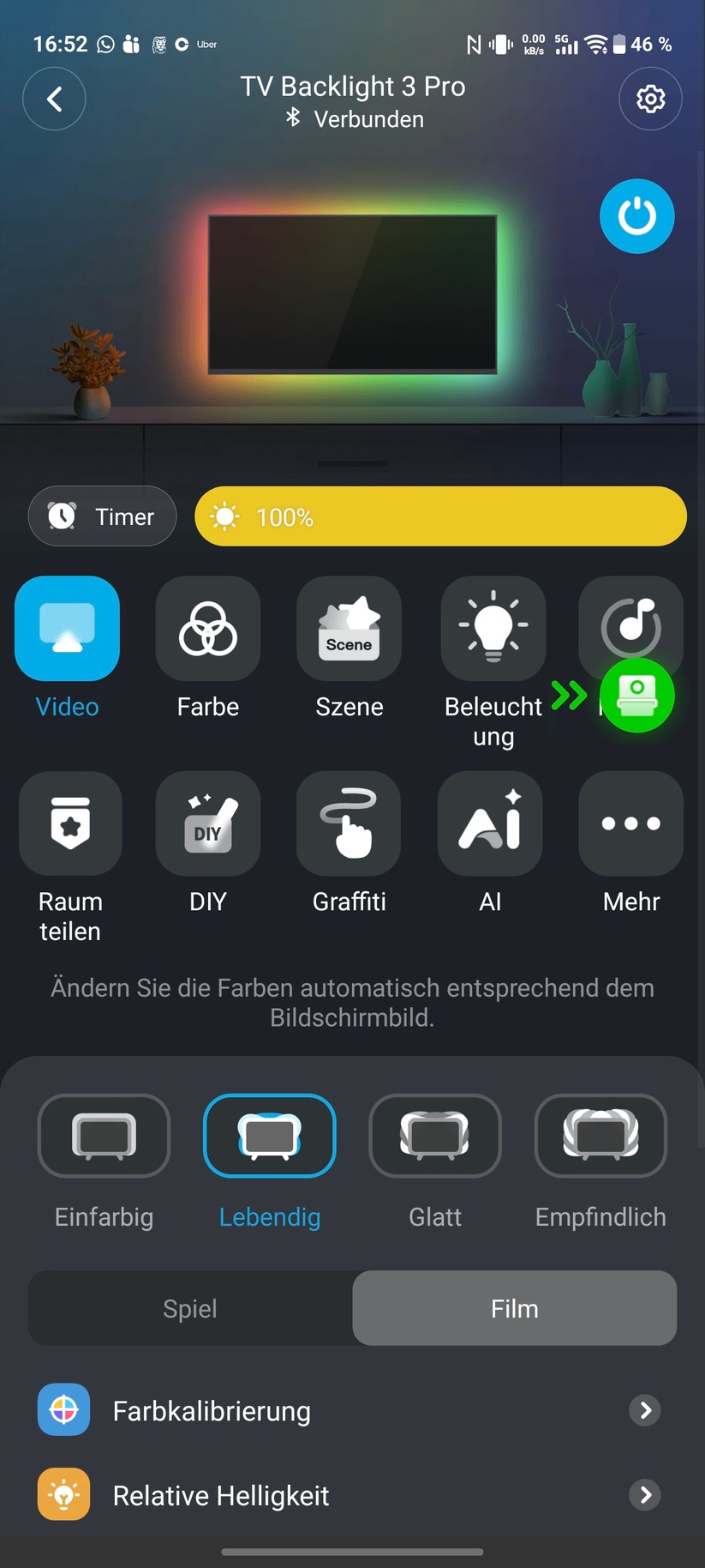 Govee TV-Hintergrundbeleuchtung 3 Pro Screenshot