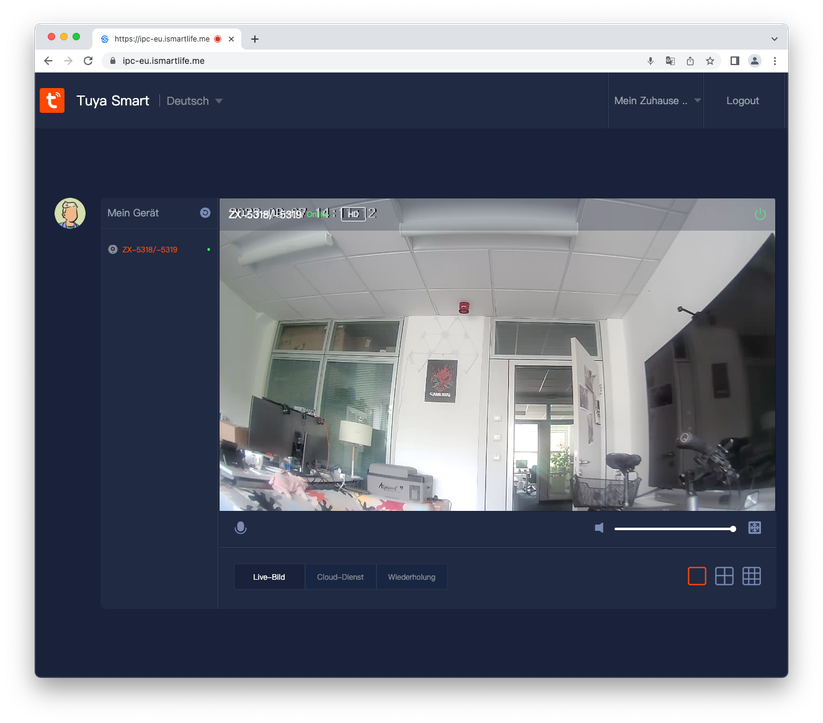Visortech Outdoor-Wandleuchte mit 2K-Outdoor-Kamera ZX-5319: Den Livestream können Anwender auch mit einem kompatiblen Browser betrachten.
