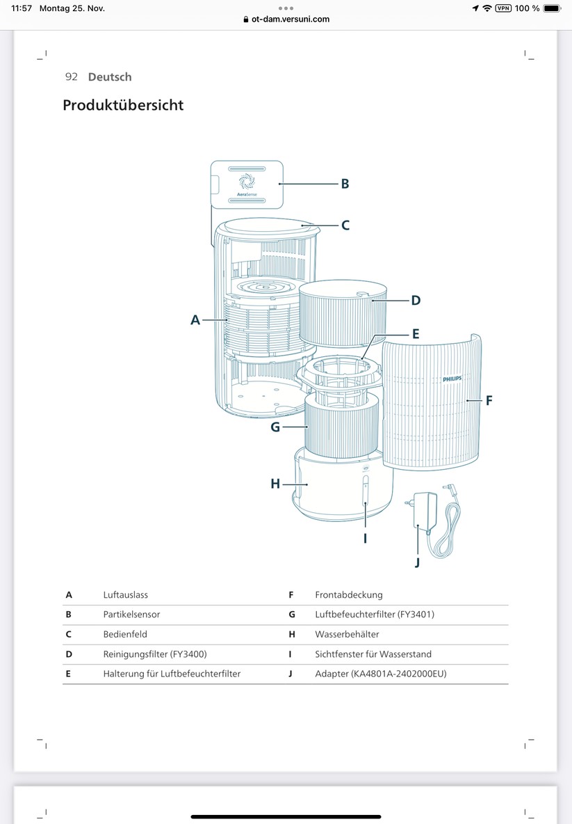 Philips AC4321: Konfiguration mit App Air+